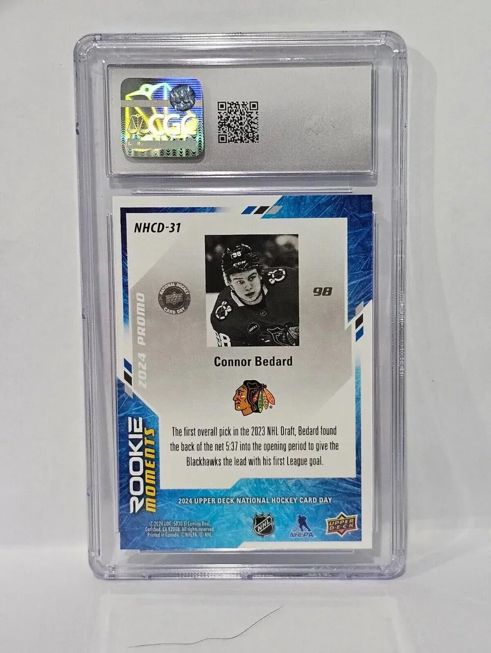 2024 UD National Hockey Card Day Connor Bedard #NHCD-31 - Gem Mint 10